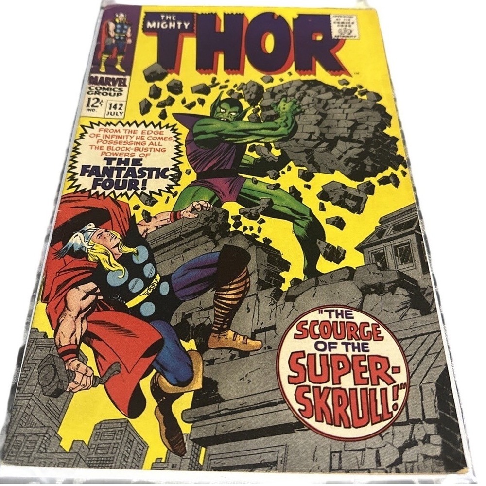 MIGHTY THOR #142 (Jul 1967) w/ Fantastic Four! "The Scourge Of The Super-Skrull"
